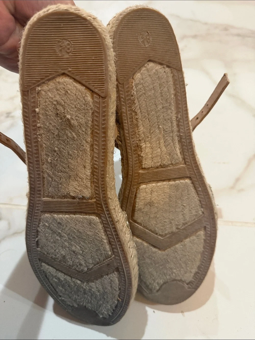 kate spade Gold Glitter Woven T-Strap Sandals